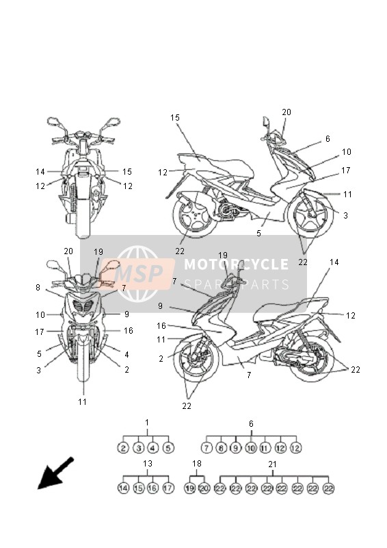 1BXF83918000, Graphique,  De Carena, Yamaha, 2